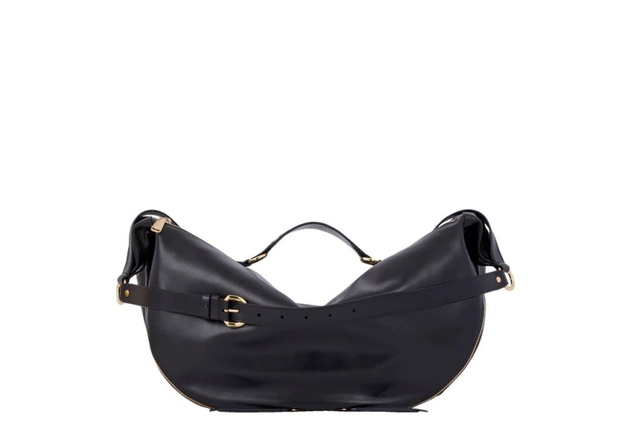 Lancel A12529 - CUIR DE VACHETTE - NOIR origami-porté épaule Sacs à mains