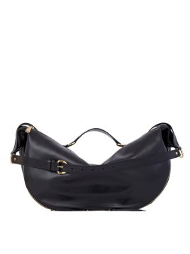 Lancel A12529 - CUIR DE VACHETTE - NOIR origami-porté épaule Sacs à mains