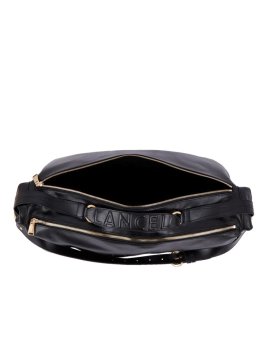 Lancel A12529 - CUIR DE VACHETTE - NOIR origami-porté épaule Sacs à mains