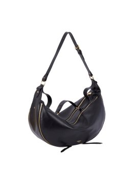 Lancel A12529 - CUIR DE VACHETTE - NOIR origami-porté épaule Sacs à mains