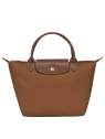 Longchamp 1621089 - NYLON ET CUIR - COGNAC sac longchamp pliage porté main s sacs-a-mains