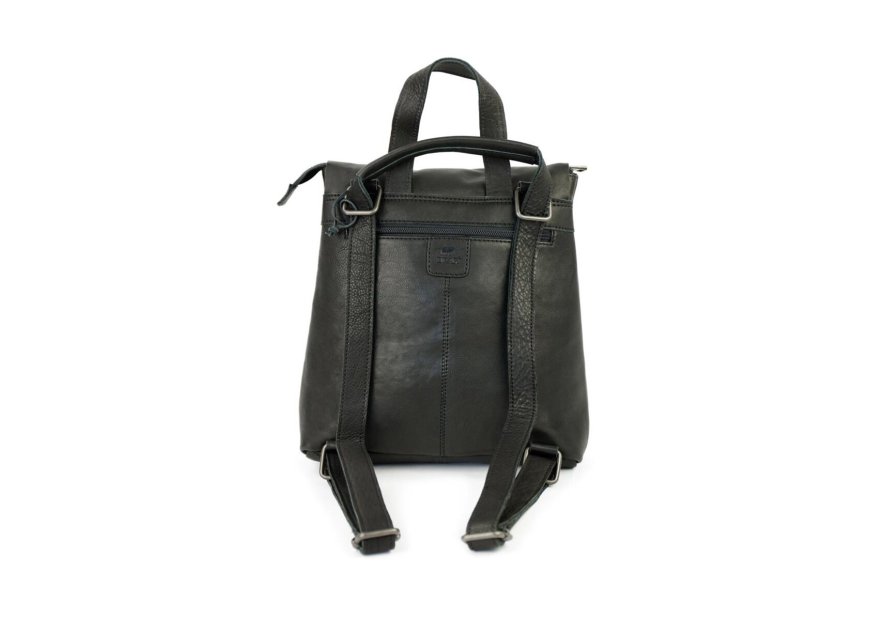 Bear Design CP2604 - CUIR DE VACHETTE - NOIR bear - sac à dos rabat Loisirs