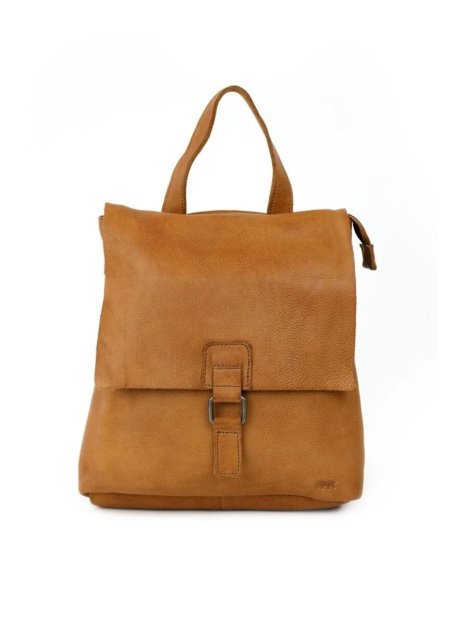 Bear Design CP2604 - CUIR DE VACHETTE - COGN bear - sac à dos rabat loisirs