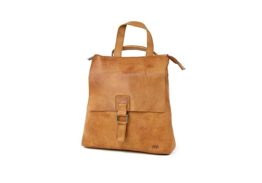 Bear Design CP2604 - CUIR DE VACHETTE - COGN bear - sac à dos rabat Loisirs