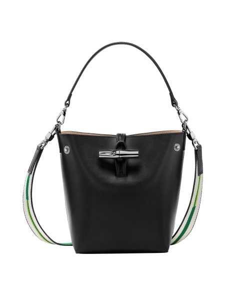 Longchamp 10229/HCN - CUIR DE VEAU - NOIR longchamp-roseau box-sac seau Sacs à mains