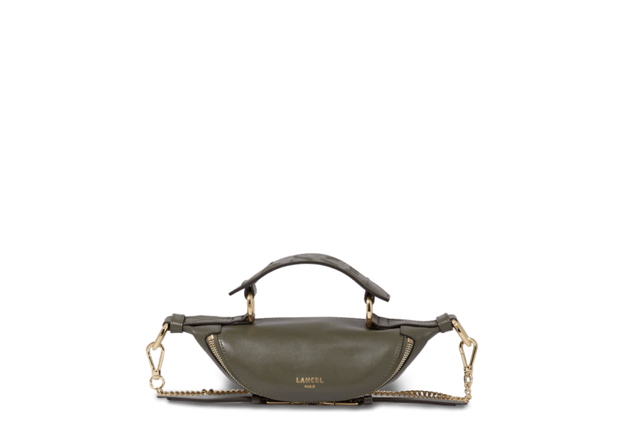 Lancel A12526 - CUIR DE VACHETTE - KAKI sac banane mini lancel origami Sacs à mains