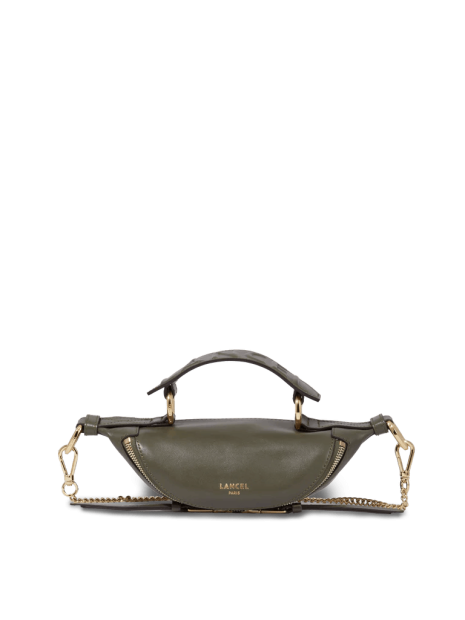 Lancel A12526 - CUIR DE VACHETTE - KAKI sac banane mini lancel origami sacs-a-mains