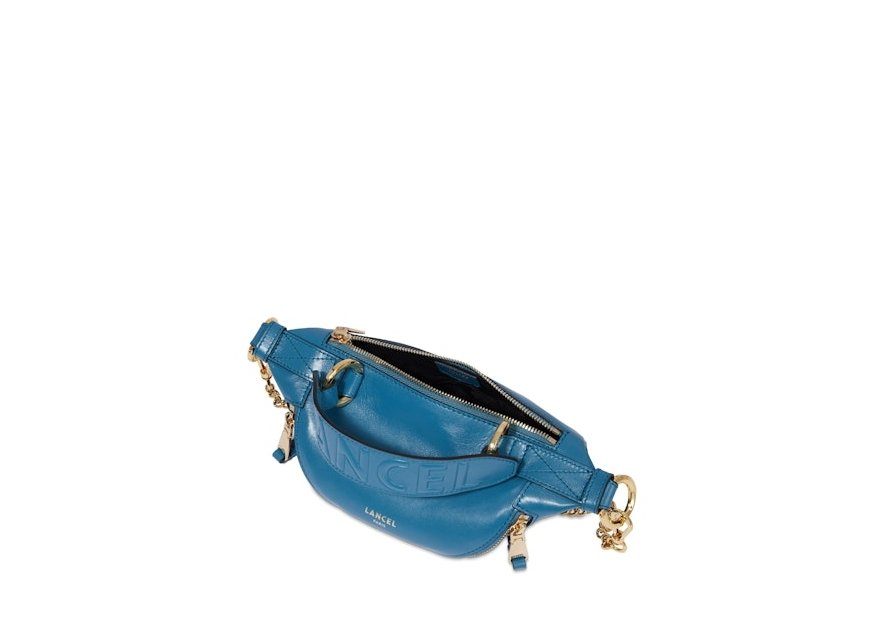 Lancel A12526 - CUIR DE VACHETTE - BLEU sac banane mini lancel origami Sacs à mains