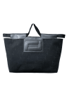 Lancel A12775 - RAPHIA/CUIR - NOIR cabas porté épaule camille sac-a-main-shopping-toile-ou-cuir