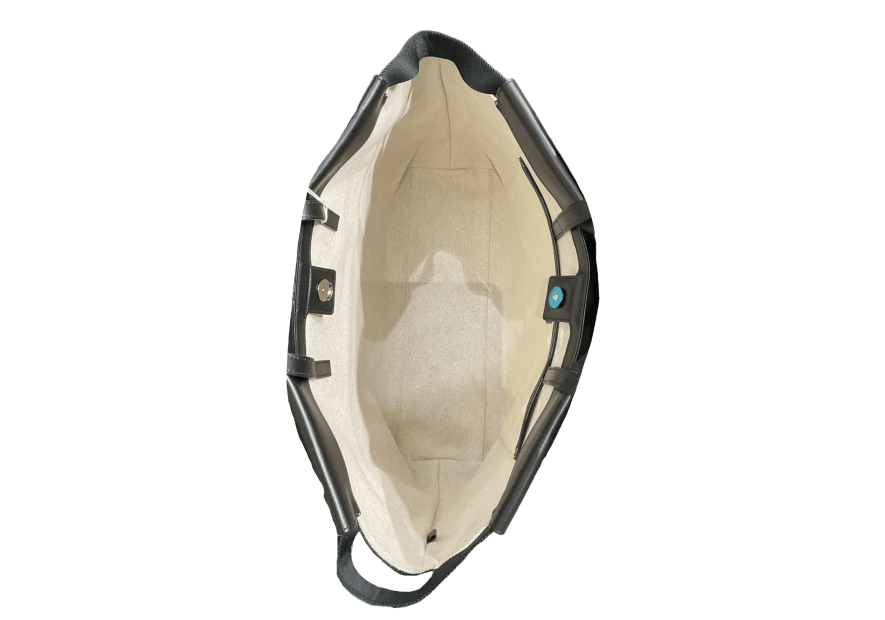 Lancel A12775 - RAPHIA/CUIR - NOIR cabas porté épaule camille shopping