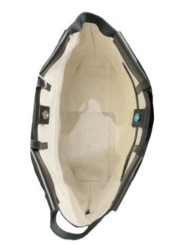 Lancel A12775 - RAPHIA/CUIR - NOIR cabas porté épaule camille shopping