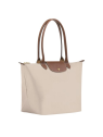 Longchamp 1899089 - NYLON ET CUIR - PAPIER sac cabas l le pliage original format étudiant sac-a-main-shopping-toile-ou-cuir