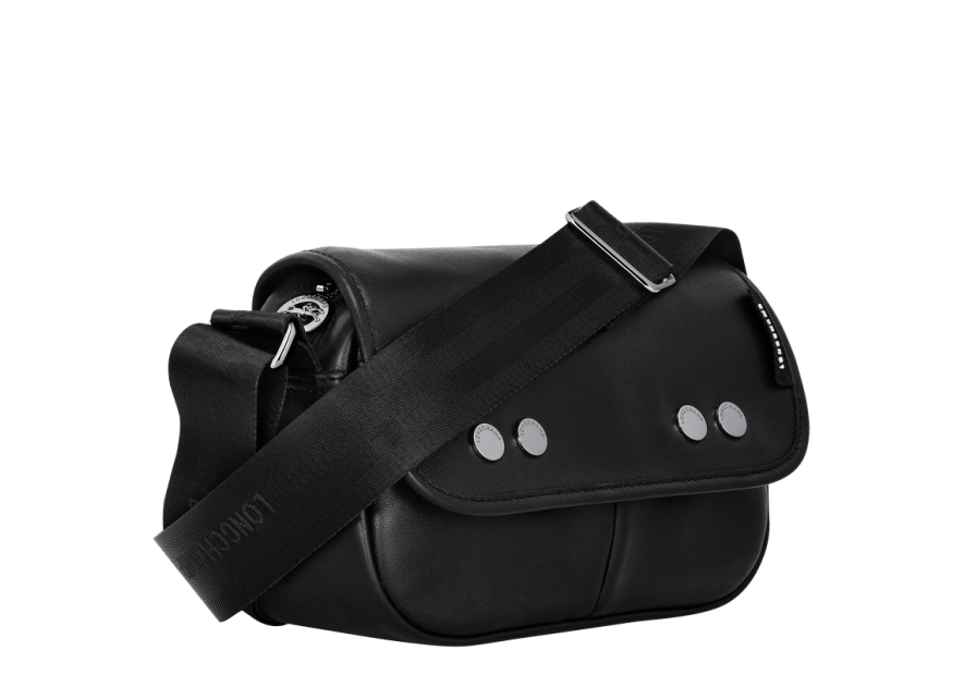 Longchamp 10220/HEK - CUIR DE VEAU - NOIR longchamp-tres paris-porté travers Sacs à mains