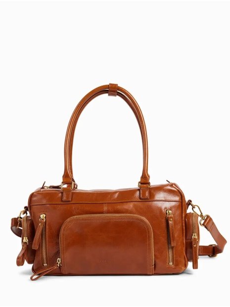 Nat & Nin MACY POCKET - CUIR DE VACHETTE - nat&nin - macy pocket - shopping bowling sac-a-main-shopping-toile-ou-cuir