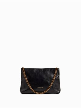 Nat & Nin MOLLY - CUIR DE VACHETTE - NOIR nat&nin - molly - pochette chaine Sacs à mains