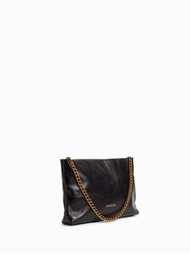 Nat & Nin MOLLY - CUIR DE VACHETTE - NOIR nat&nin - molly - pochette chaine Sacs à mains
