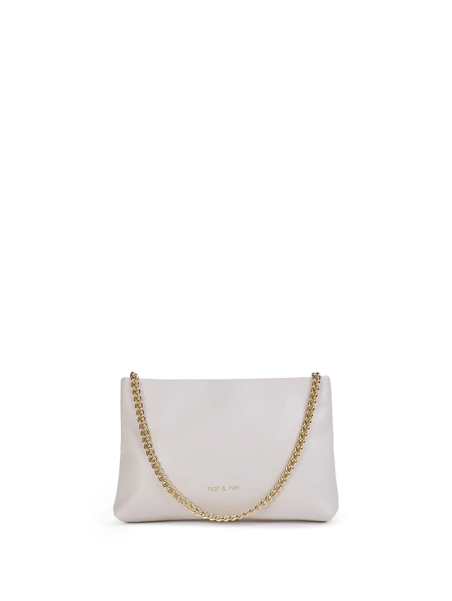 Nat & Nin MOLLY - CUIR DE VACHETTE - BLANC nat&nin - molly - pochette chaine Sacs à mains