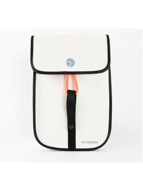 la virgule 12L - TOILE PVC BATEAU - BLANC-C la virgule - petit gravelot - sac à dos loisirs