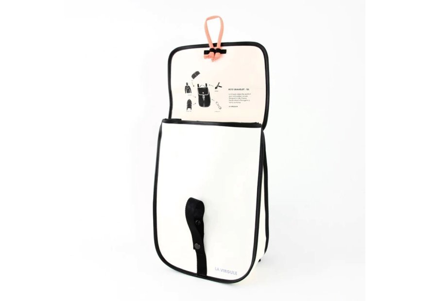 la virgule 12L - TOILE PVC BATEAU - BLANC-C la virgule - petit gravelot - sac à dos Loisirs