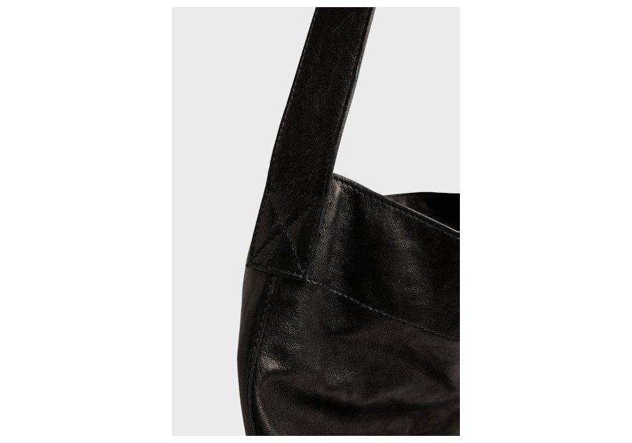 Gerard Darel LADY/462 - CUIR DE MOUTON - NOIR sac besace plate gérard darel lady Sacs à mains