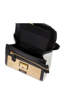 Lancel A12788 - RAPHIA/CUIR - NOIR lancel-ninon-sac a rabat s Sacs à mains