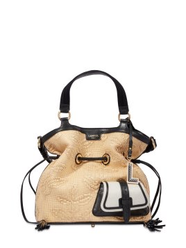 Lancel A12798 - RAPHIA/CUIR - NOIR lancel-premier flirt- sac seau m Sacs à mains