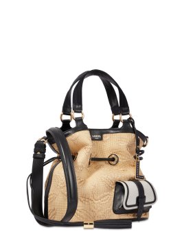 Lancel A12798 - RAPHIA/CUIR - NOIR lancel-premier flirt- sac seau m Sacs à mains