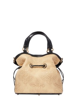 Lancel A12798 - RAPHIA/CUIR - NOIR lancel-premier flirt- sac seau m Sacs à mains