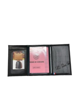 Frandi 222/23 RFID - VEAU - NOIR frandi - veau - porte cartes identité 3 volets porte cartes