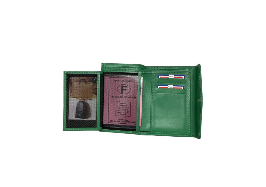 Frandi 591/23 RFID - VEAU - VERT FÔRET frandi - veau - portefeuille femme pmpb
