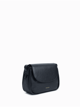 Nat & Nin EMIKO - CUIR DE VACHETTE - NOIR nat et nin - emiko- porté travers Sacs à mains