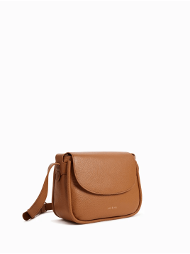 Nat & Nin EMIKO - CUIR DE VACHETTE - PÉCAN nat et nin - emiko- porté travers Sacs à mains