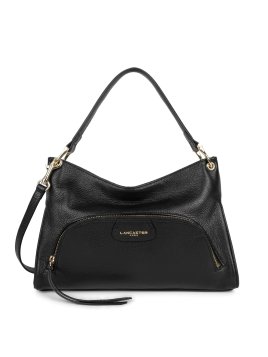 Lancaster 529-86 - CUIR DE VACHETTE - NOIR dune - sac besace carré Sacs à mains