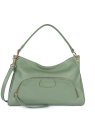 Lancaster 529-86 - CUIR DE VACHETTE - JADE dune - sac besace carré sacs-a-mains
