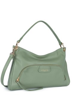 Lancaster 529-86 - CUIR DE VACHETTE - JADE dune - sac besace carré Sacs à mains