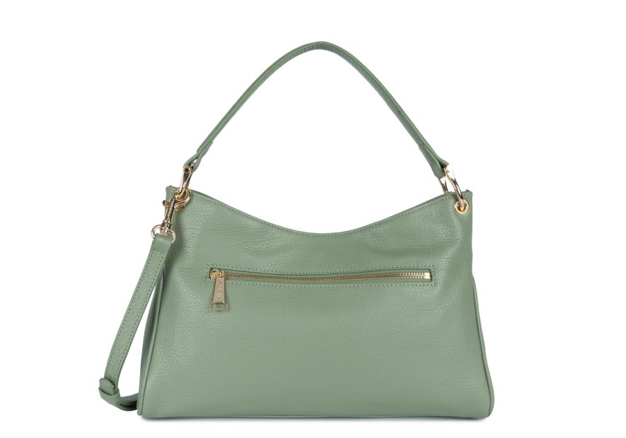 Lancaster 529-86 - CUIR DE VACHETTE - JADE dune - sac besace carré Sacs à mains