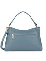 Lancaster 529-86 - CUIR DE VACHETTE - BLEU dune - sac besace carré sacs-a-mains