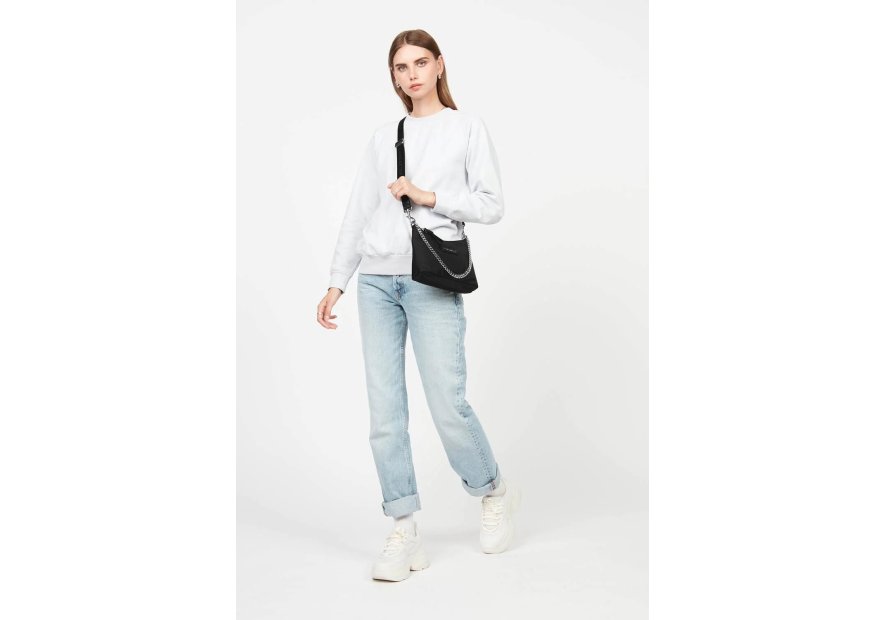 Lancaster 510-67 - NYLON/POLYAMIDE - NOIR lancaster- basic prénium - sac hobo mini Sacs à mains