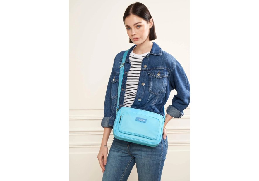 Lancaster 510-77 - NYLON/POLYAMIDE - BLEU  sac bandoulière trotteur m basic vista lancaster Sacs à mains