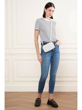 Lancaster 129-30 - CUIR DE VACHETTE - BLAN mini sac ceinture dune lancaster Sacs à mains