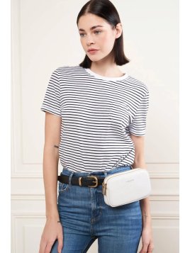 Lancaster 129-30 - CUIR DE VACHETTE - BLAN mini sac ceinture dune lancaster Sacs à mains