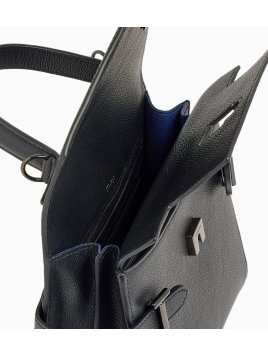 Le Tanneur TEMI1014 - CUIR DE VACHETTE - NO sac à main double rabat taille m Sacs à mains