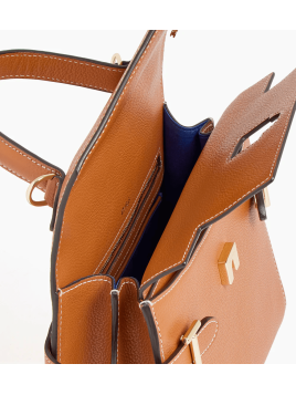 Le Tanneur TEMI1014 - CUIR DE VACHETTE - TA sac à main double rabat taille m Sacs à mains