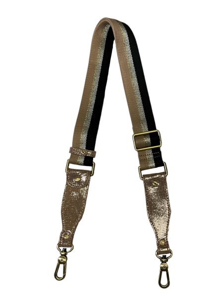 Mila Louise STRAP LZ - TOILE/CUIR - ROSE mila louise-starp lz-bandoulière bandouliere