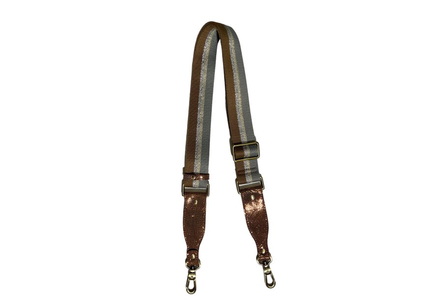 Mila Louise STRAP LZ - TOILE/CUIR - CAMEL mila louise-starp lz-bandoulière bandouliere