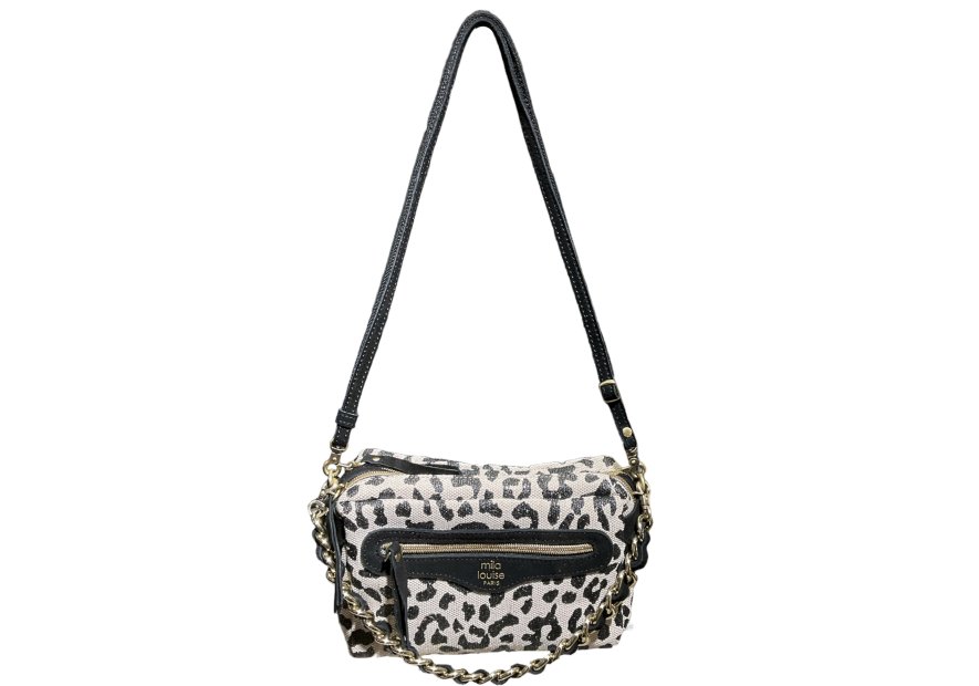 Mila Louise MAMA LP - CUIR DE VACHETTE - NOI mila louise-mama lp-porté travers Sacs à mains