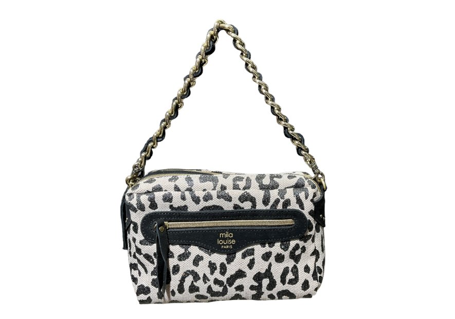 Mila Louise MAMA LP - CUIR DE VACHETTE - NOI mila louise-mama lp-porté travers Sacs à mains