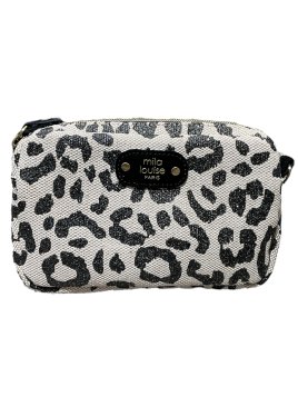 Mila Louise TROTT LP - TOILE/CUIR - NOIR pochette trott lp Sacs à mains