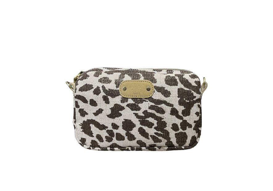 Mila Louise TROTT LP - TOILE/CUIR - GOLD pochette trott lp Sacs à mains