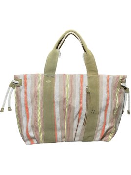 Mila Louise PRUDYA RAY - TOILE/CUIR - KAKI mila louise-prudya ray-cabas shopping